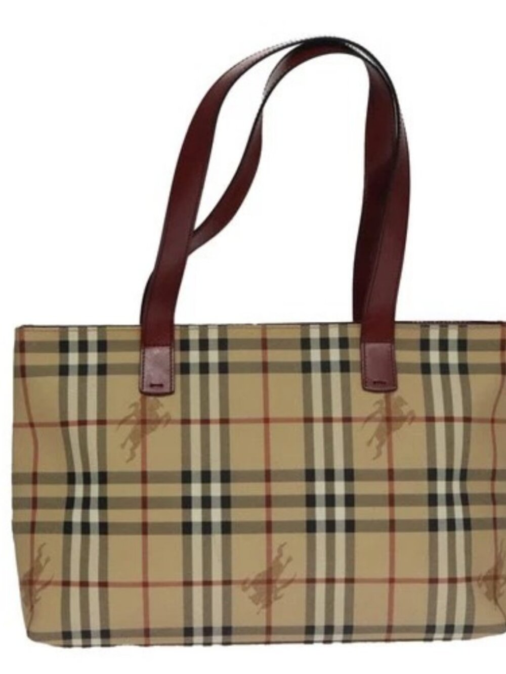 BURBERRY Nova Check Tote Bag PVC Beige Auth - Picture 12 of 15